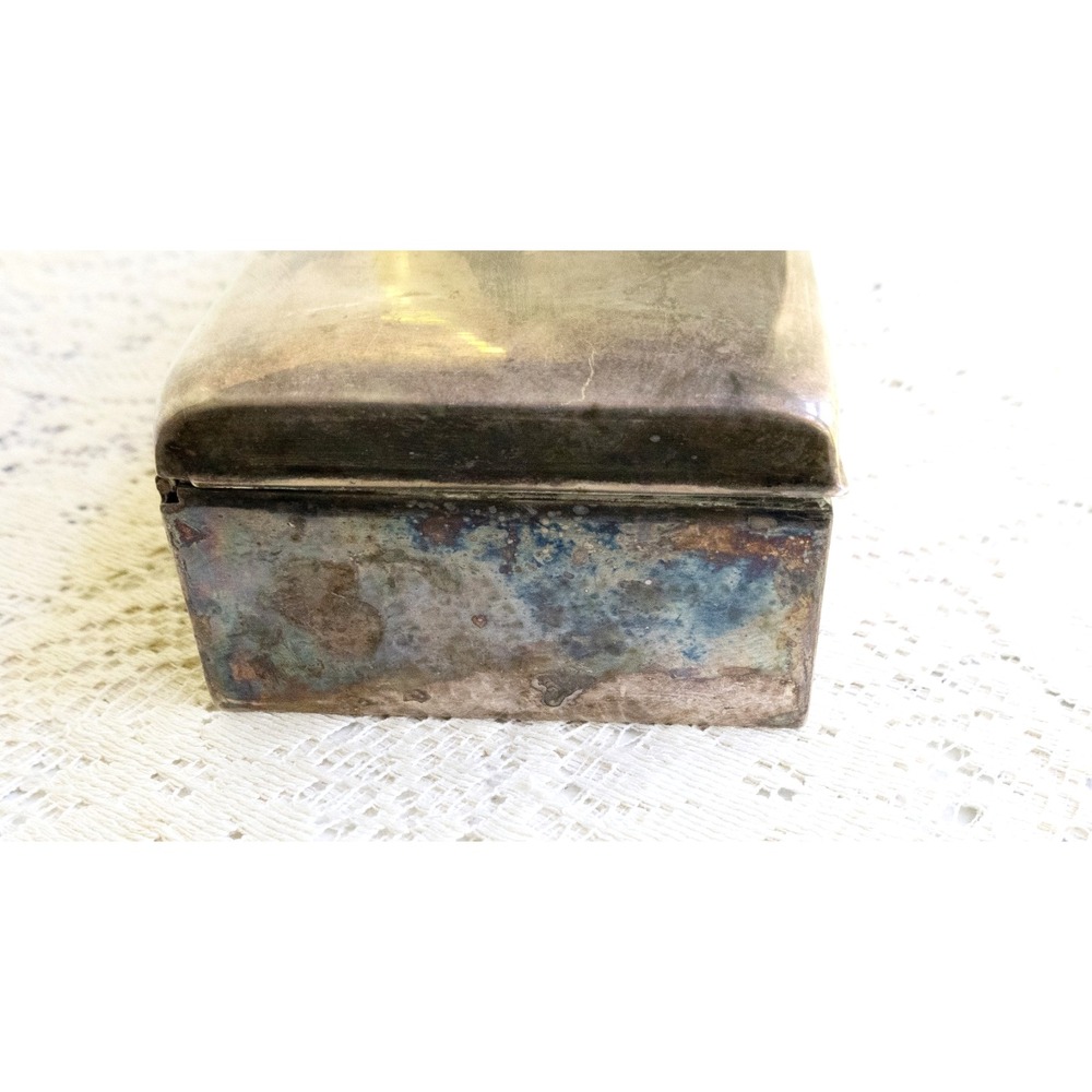 Poole Silver Co Vintage Silver Plated Cigarette Box Military Trophy 1950s - Picture 6 of 8